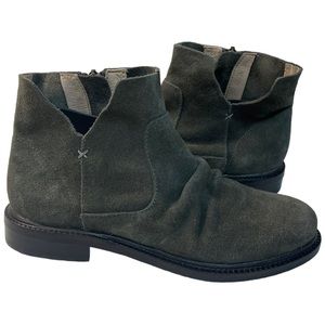 KELSI DAGGER Brooklyn Latch Low Ankle Booties Suede Size 5 Gray NWOB